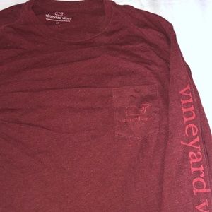 Long Sleeve Burgundy T